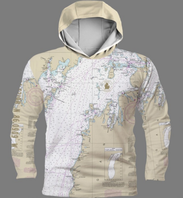 NOAA Chart Map Sun Shirt